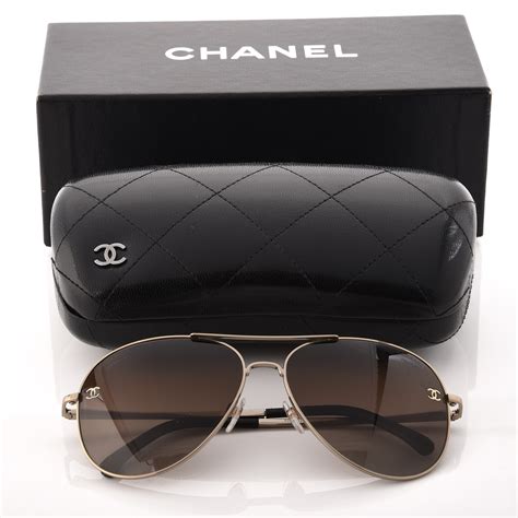 chanel pilot aviator sunglasses